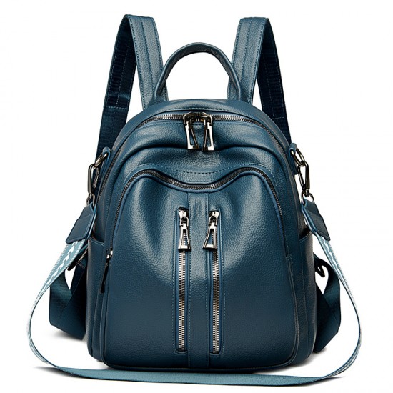 Luxury women's backpack, 2025 new stylish soft leather women's travel backpack, large-capacity student schoolbag.