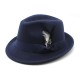 2023 new cross-border men's small hats with feathers and felt, men's jazz fedoras.