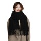 Maillard color single-color polka dot scarf for women, a new autumn and winter warm scarf Thickened student scarf, Korean-style versatile shawl.