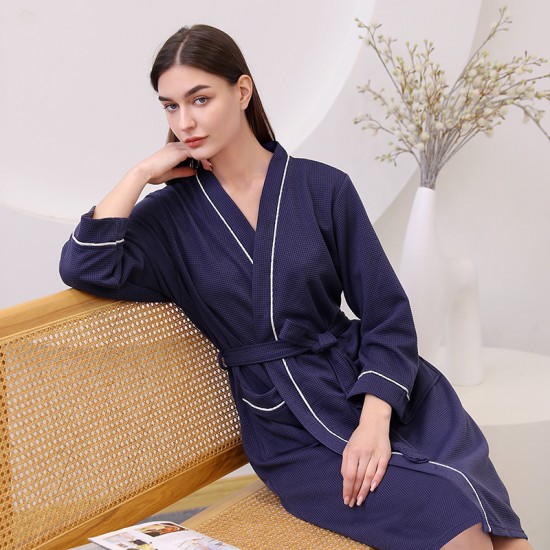 Autumn/Winter Extra-Long Hooded Flannel Couple's Nightgown for Women, Extra-Large Coral Fleece Bathrobe for Men