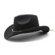 Metallic Bull Head Logo Western Cowboy Hats, Cross-Border Hot Selling Autumn and Winter Wool Jazz Hats, Men's and Women's Felt Hats