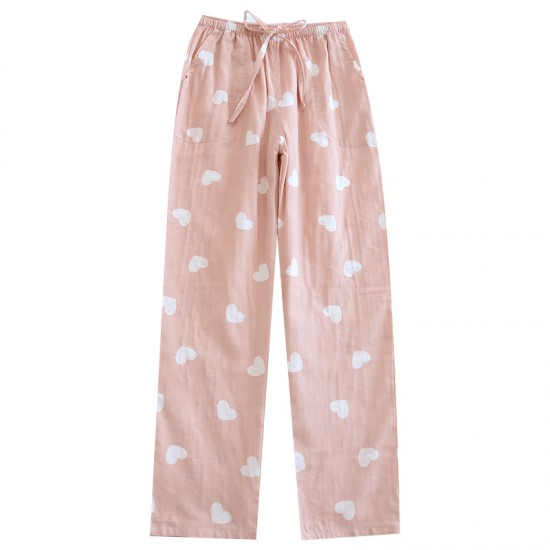 Japanese-style women's pajamas, pure cotton gauze, open-front long-sleeved, thin, spring and summer, soft crepe, comfortable autumn and winter loungewear set