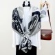 French creative new retro-printed long scarves, stylish spring and summer scarves, stylish cotton and linen shawls.
