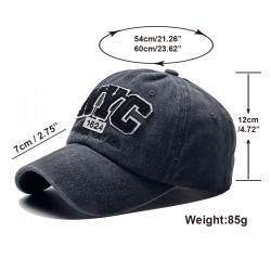Cross-border hot-selling cotton coated embroidered baseball cap with distressed washed and patched NYC lettering for men and women's outdoor wear.
