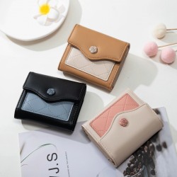 Lianbu 2023 New Women's Short Wallet, Cross-Border Japanese and Korean Fresh Flower Buckle, Simple Tri-Fold Bag, Wholesale