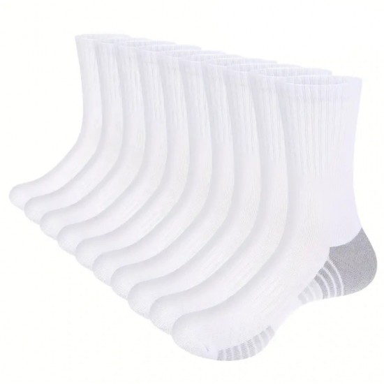 Thickened towel-soled sports socks for men and women for autumn and winter, mid-calf, non-slip, sweat-wicking, breathable, and odor-resistant.