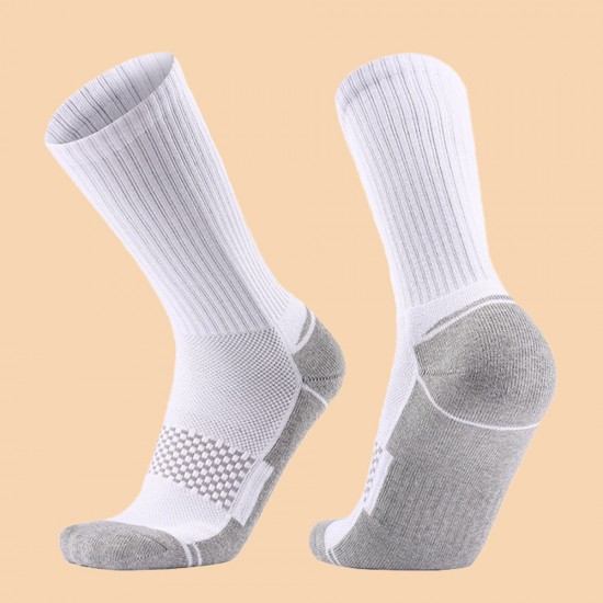 Non-slip and wear-resistant sports socks, warm mid-calf socks for men and women, thickened terry merino wool hiking socks