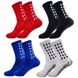 Adult adhesive-coated football socks with thickened towel soles for practical combat, sweat-wicking, breathable mid-length sports non-slip socks