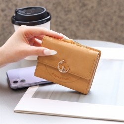 New women's short wallet, soft wallet, simple, multifunctional card holder, wallet, and student coin purse.
