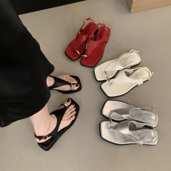 French Retro Strappy Wedge Heel Slip-On Sandals for Women, Summer 2025 New Roman sandals with skirts French Retro Strappy Wedge Heel Slip-On Sandals for Women, Summer 2025 New Roman sandals with skirts