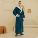 Men's nightgown for overweight couples, plus-size, long flannel bathrobe for women, autumn and winter.
