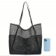 Amazon mesh single-shoulder tote bag, men's and women's beach bag, toiletry and swimwear storage bag
