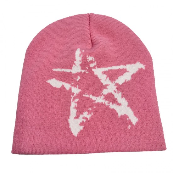 Cross-border New Five-pointed Star Hat, Fall/Winter Korean Fashion, Versatile Beanie, Fall/Winter Cold Protection and Warm Knitted Hat Trend Cross-border New Five-pointed Star Hat, Fall/Winter Korean Fashion, Versatile Beanie, Fall/Winter Cold Protection and Warm Knitted Hat Trend