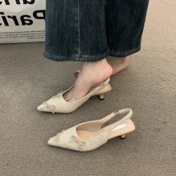 Women's summer flip-flops, 2025 new style, flat-soled, soft-soled white slip-on sandals for pregnant women to wear as outdoor wear