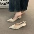 Women's summer flip-flops, 2025 new style, flat-soled, soft-soled white slip-on sandals for pregnant women to wear as outdoor wear