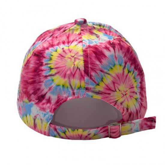 New cross-border Amazon spring and summer new Street-themed sun hats with colorful fireworks swirls, tie-dyed baseball caps for men and women.