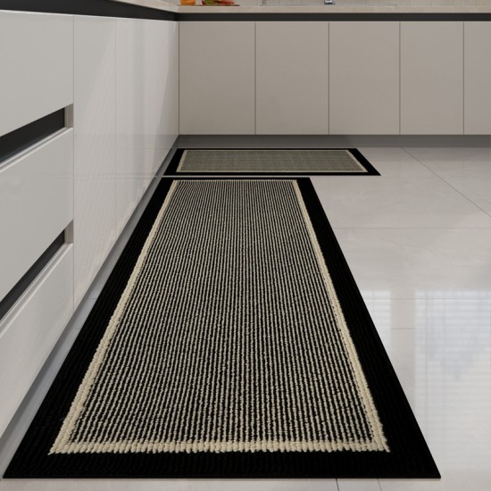 Cross-border kitchen mat, absorbent, non-slip, stain-resistant, waterproof, and oil-resistant, imitation wool woven entrance mat. Cross-border kitchen mat, absorbent, non-slip, stain-resistant, waterproof, and oil-resistant, imitation wool woven entrance mat.