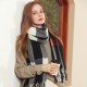 Deqing Siyue scarves, 2025 new autumn and winter thickened warm faux cashmere scarves, plaid print, autumn and winter neck scarves for women.