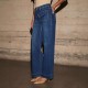 2025 spring new European and American high-waisted jeans for women, slimming, wide-leg, retro, elegant straight-leg pants.