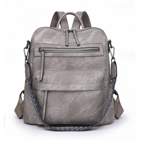 Cross-border backpacks for women, PU soft leather, versatile large-capacity dual-use shoulder bags, and diaper bags.