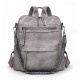 Cross-border backpacks for women, PU soft leather, versatile large-capacity dual-use shoulder bags, and diaper bags.