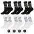 European and American style motorcycle pattern socks, street retro skateboard helmet, motorcycle rock socks, women's sports wholesale