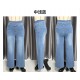 2025 new European and American zippered high-waisted, loose-fitting, wide-leg trousers, flattering, and slimming straight-leg women's jeans.