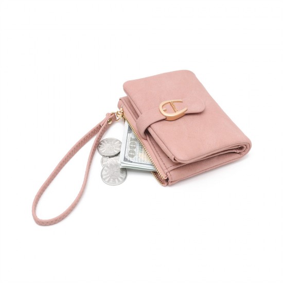 Lianbu new women's wallet, solid PU multifunctional tote, simple, two-fold clasp short student wallet in stock and wholesale Lianbu new women's wallet, solid PU multifunctional tote, simple, two-fold clasp short student wallet in stock and wholesale