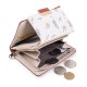 Pruti's new women's short wallet, fresh and stylish colorblock floral print, large capacity, student wallet