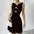 2025 Summer New Bow Vest Women's Dress 2025 Summer New French Elegant Chanel-Style Sleeveless Mini Skirt