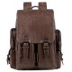 Large-capacity men's bags, PU leather backpacks, high-end, fashionable backpacks, messenger briefcases