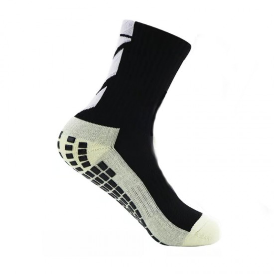 Men's towel-soled rubberized football socks, non-slip training, sweat-wicking, breathable, arrow-shaped sports socks Men's towel-soled rubberized football socks, non-slip training, sweat-wicking, breathable, arrow-shaped sports socks