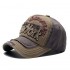 Cross-border distressed washed baseball cap with new lettering. York Retro Denim Patchwork Baseball Cap, Outdoor Sun Visor