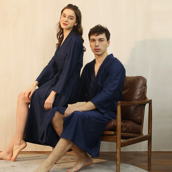 Summer Thin Absorbent Bathrobes for Women, Men's Plus-Size Waffle-Patterned Bathrobes for Hotels and Hot Springs Summer Thin Absorbent Bathrobes for Women, Men's Plus-Size Waffle-Patterned Bathrobes for Hotels and Hot Springs