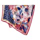 European and American cross-border multi-color stitched imitation silk 90 square scarf for women, personalized, niche, creative, multi-element printed shawl