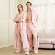 2025 new double-layered thickened men's autumn and winter warm pajamas, plus-size plus-length home robes.