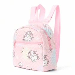 Cross-border hot-selling women's fashionable mini backpack with cute star and moon print, soft plush, adjustable backpack