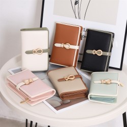 New Mid-Long Women's Wallet, Japanese and Korean Style, Simple and Versatile Folding Women's Clutch, Multifunctional Wallet