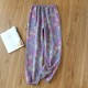 Summer women's cropped pajamas, pure cotton washed cotton plaid loungewear, loose, all-cotton casual pants, suitable for outer wear