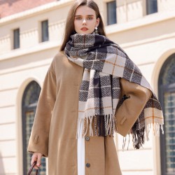 2025 Faux Cashmere Plaid Scarf Winter Hot Selling Men's and Women's Thickened Warm Scarf Women's Tassel Shawl Wholesale 2025 Faux Cashmere Plaid Scarf Winter Hot Selling Men's and Women's Thickened Warm Scarf Women's Tassel Shawl Wholesale