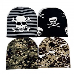 New autumn and winter Kuromi Stitch jacquard knitted hat, anime Sanrio warm pullover wool hat.