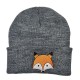 New European and American autumn and winter children's woolen hats, cartoon girls' knitted pullovers. Baby's rolled-brimmed earmuffs and warm hat