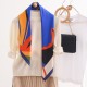 2025 New Silk Square Handkerchief, Retro Graffiti Square Handkerchief, Colorful Niche Silk Scarf, Wholesale Women's Scarf and Shawl