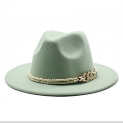 Cross-border church hat, woolen hat for men and women, British-style jazz hat, wide-brimmed hat for ladies, autumn/winter top hat