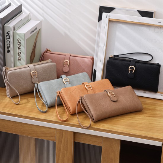 Lianbu new women's wallet, Korean-style, fashionable, versatile, European and American style, soft PU zippered multifunctional large-capacity wallet