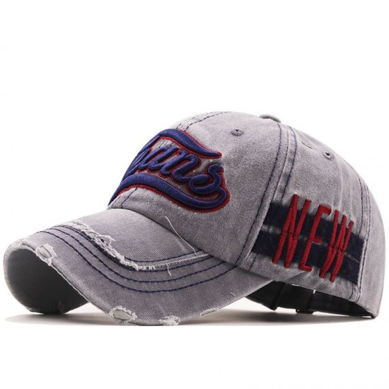 New cross-border 1985 large-letter embroidered baseball caps, washed and distressed pure cotton, colorfast outdoor caps, wholesale.