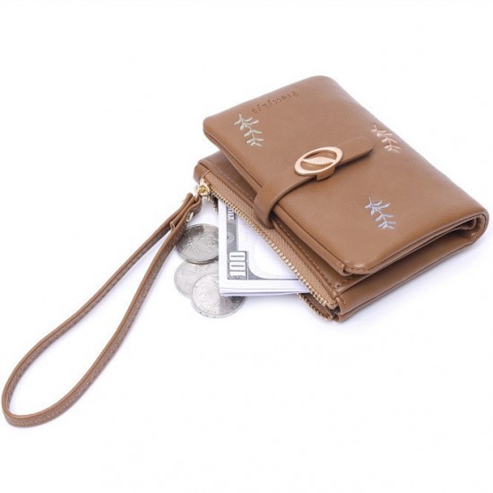 PRETTYZYS new short women's wallet, large-capacity niche women's handbag, simple multi-card slots women's wallet