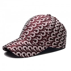 New cross-border printed fish scale plaid baseball caps, men's and women's sun protection, casual and versatile outdoor caps, wholesale.