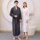 Summer thin satin bathrobe absorbent quick-drying couple's robe, extra long and plus-size for men, spring and autumn