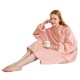 2022 new women's long-length beauty salon spa bathrobes for women, plus-size autumn and winter thickened hooded double-layered composite flannel blankets for men and women, plus-size coral fleece home robes.